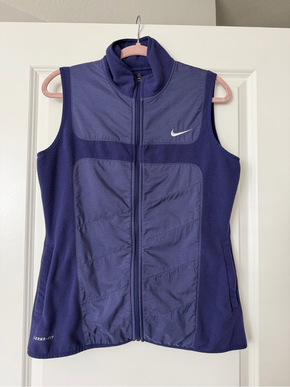Nike Women's Purple Zip-Up Fleece Vest